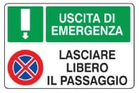 CARTELLO IN ALLUMINIO USCITA DI SICUREZZA Beg